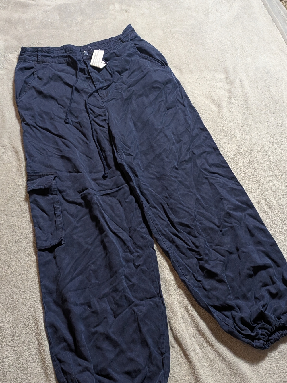 Young Fabulous & Broke Navy Drawcord Cargo Pants - Picture 2 of 6